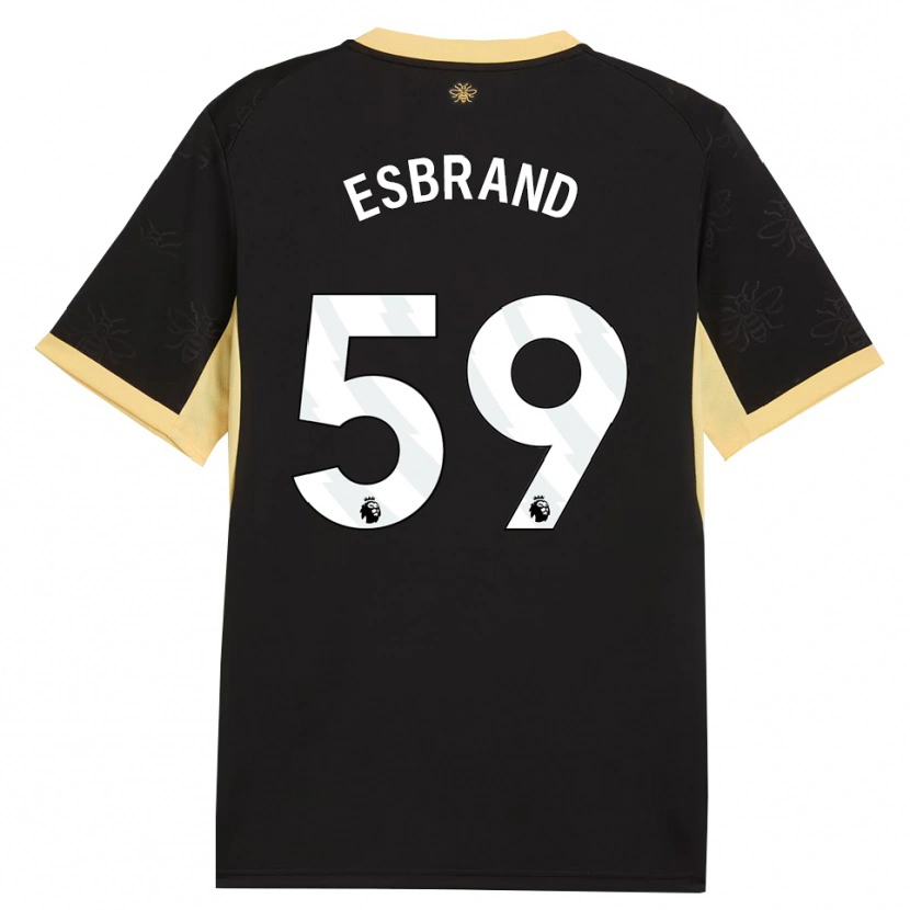 Danxen Kinder Josh Wilson-Esbrand #59 Schwarz Gelb Auswärtstrikot Trikot 2026/27 T-Shirt Österreich