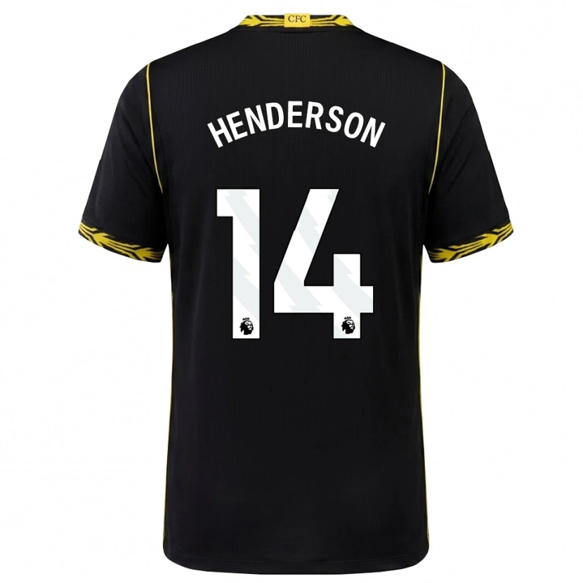 Danxen Kinder Jordan Henderson #14 Schwarz Gelb Auswärtstrikot Trikot 2026/27 T-Shirt Österreich