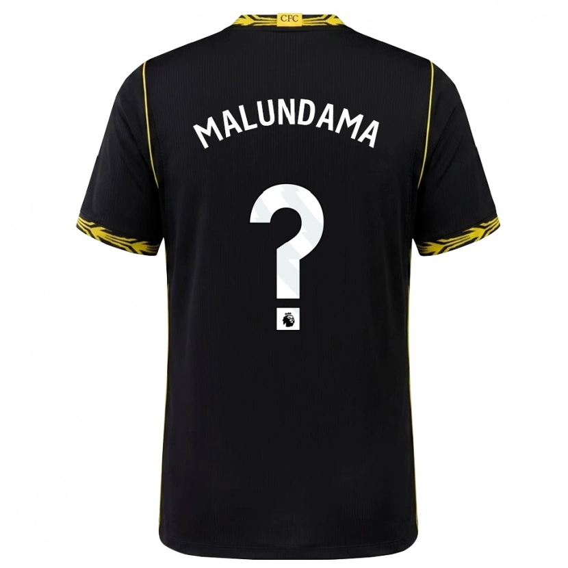 Danxen Kinder Jayden Malundama #0 Schwarz Gelb Auswärtstrikot Trikot 2026/27 T-Shirt Österreich