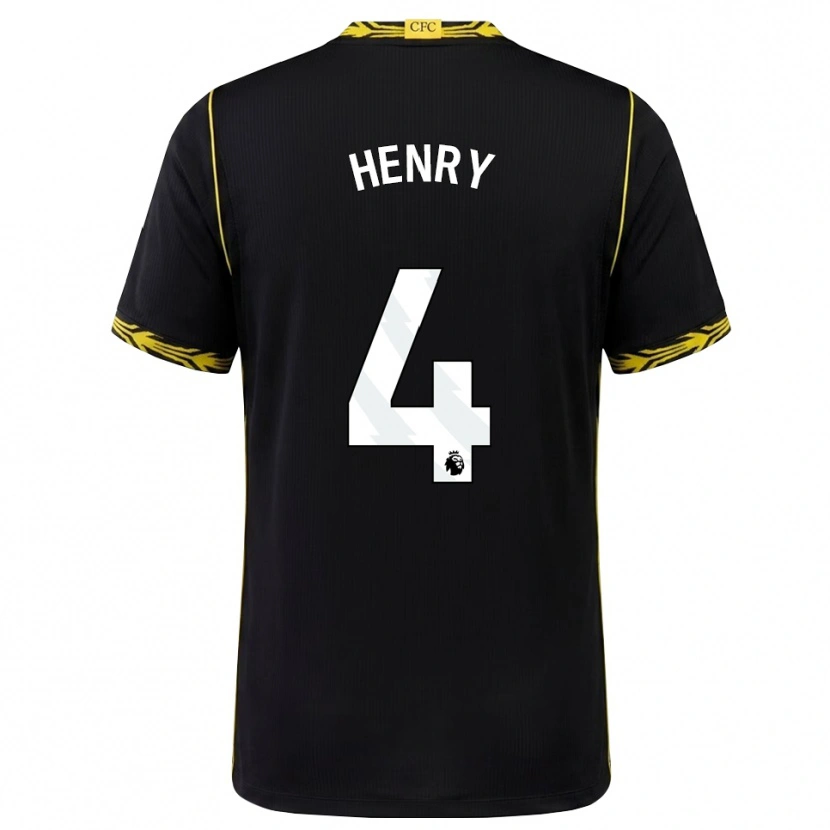 Danxen Kinder Josh Henry #4 Schwarz Gelb Auswärtstrikot Trikot 2026/27 T-Shirt Österreich