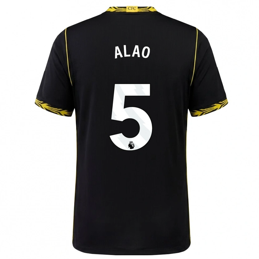 Danxen Kinder Yisa Alao #5 Schwarz Gelb Auswärtstrikot Trikot 2026/27 T-Shirt Österreich