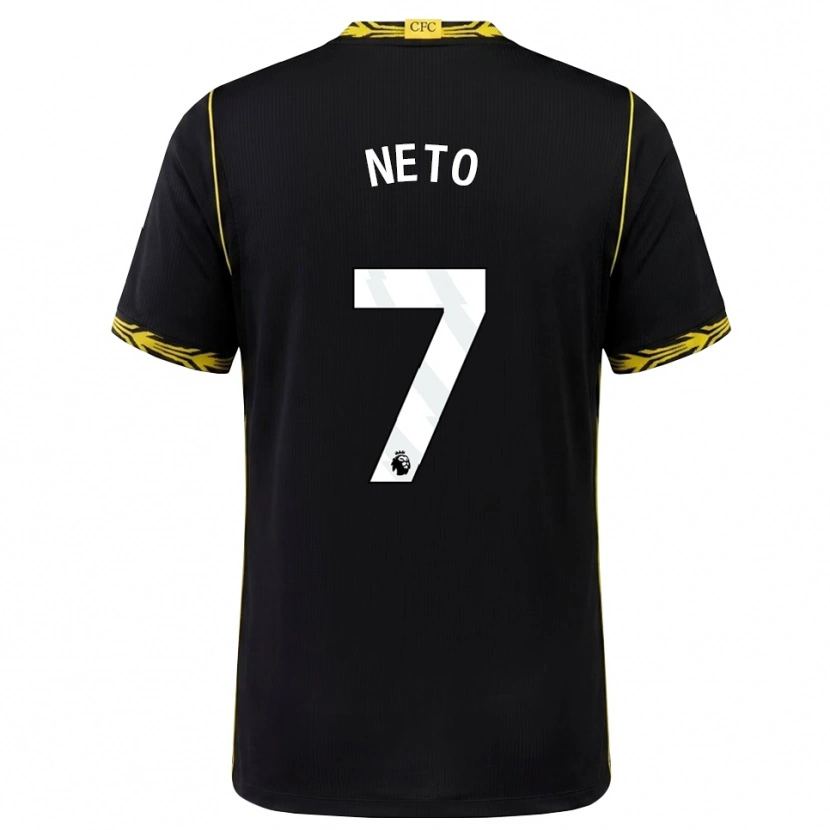 Danxen Kinder Pedro Neto #7 Schwarz Gelb Auswärtstrikot Trikot 2026/27 T-Shirt Österreich