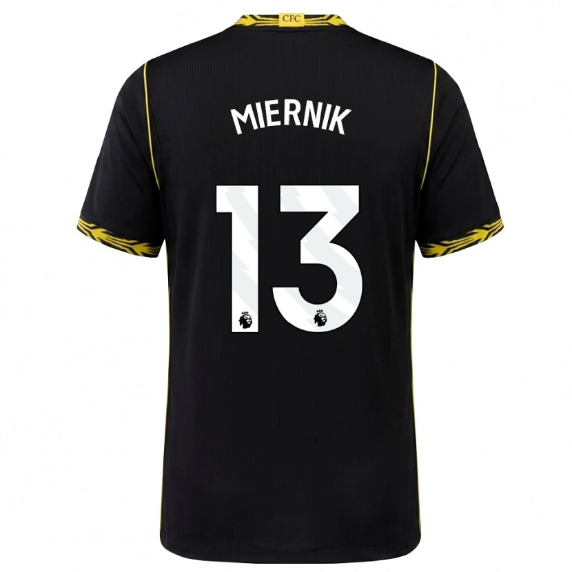 Danxen Kinder Antoni Miernik #13 Schwarz Gelb Auswärtstrikot Trikot 2026/27 T-Shirt Österreich