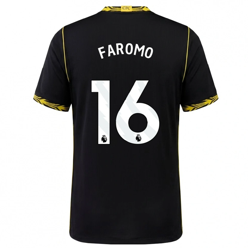 Danxen Kinder Trey Faromo #16 Schwarz Gelb Auswärtstrikot Trikot 2026/27 T-Shirt Österreich