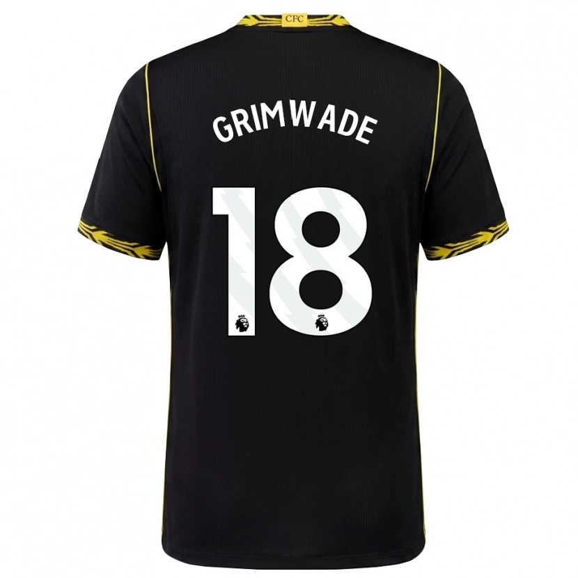 Danxen Kinder Heze Grimwade #18 Schwarz Gelb Auswärtstrikot Trikot 2026/27 T-Shirt Österreich
