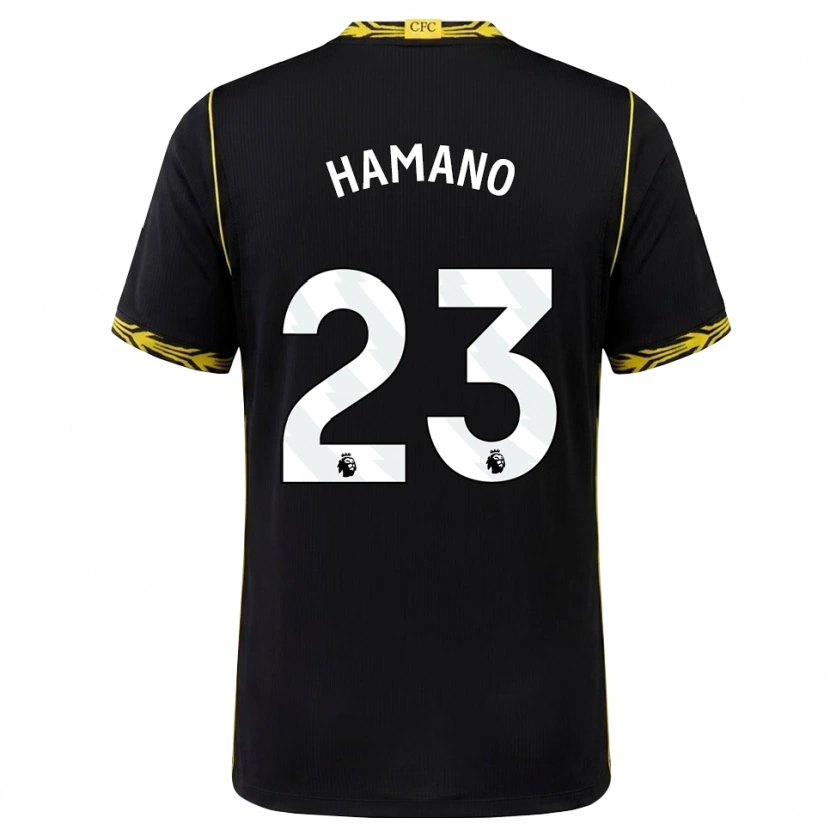Danxen Kinder Maika Hamano #23 Schwarz Gelb Auswärtstrikot Trikot 2026/27 T-Shirt Österreich