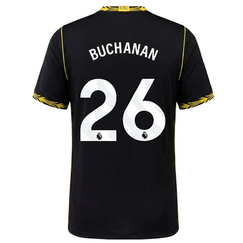 Danxen Kinder Kadeisha Buchanan #26 Schwarz Gelb Auswärtstrikot Trikot 2026/27 T-Shirt Österreich