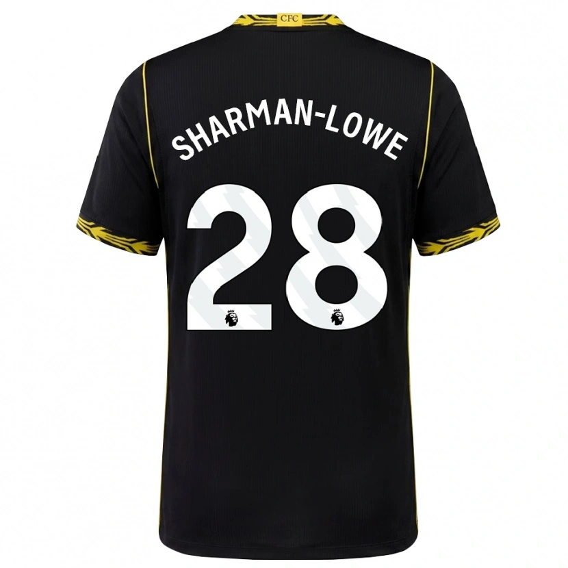 Danxen Kinder Teddy Sharman-Lowe #28 Schwarz Gelb Auswärtstrikot Trikot 2026/27 T-Shirt Österreich