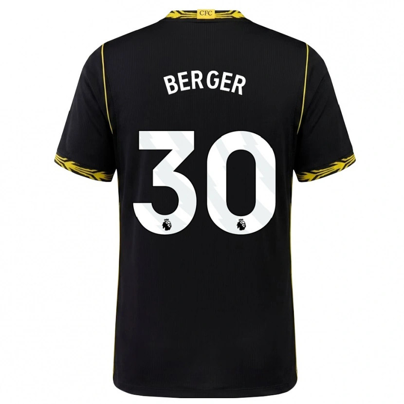 Danxen Kinder Ann-Katrin Berger #30 Schwarz Gelb Auswärtstrikot Trikot 2026/27 T-Shirt Österreich