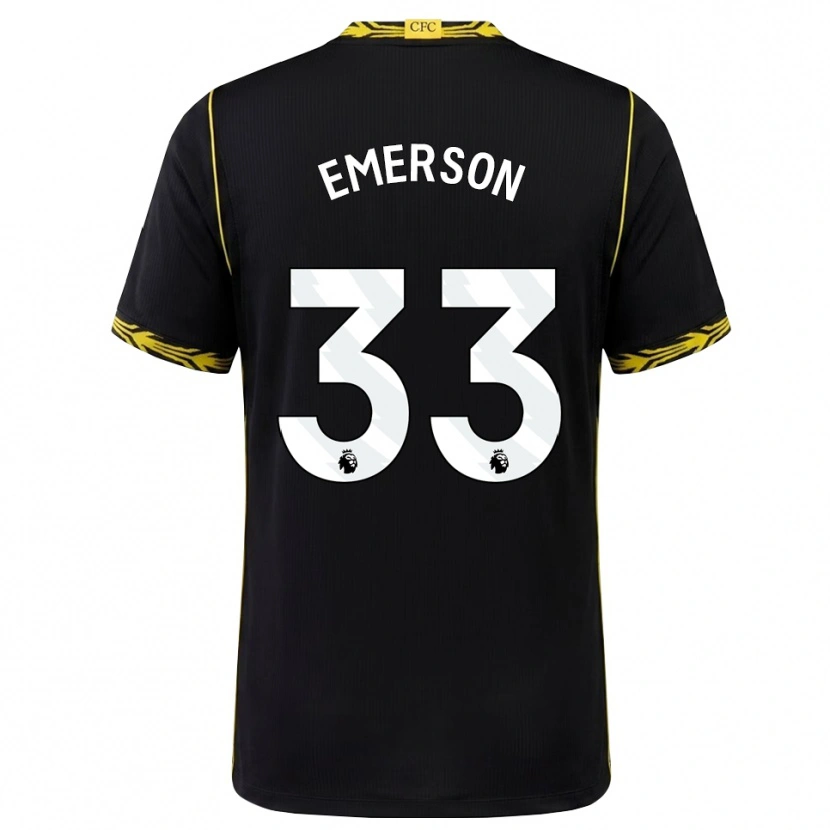 Danxen Kinder Emerson #33 Schwarz Gelb Auswärtstrikot Trikot 2026/27 T-Shirt Österreich