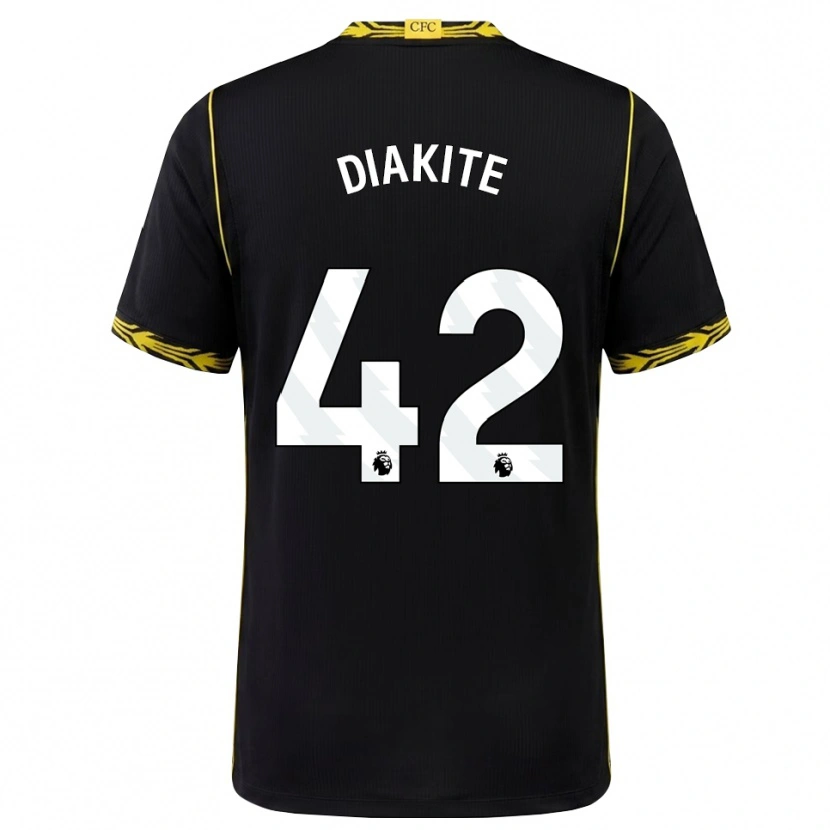 Danxen Kinder Calvin Diakite #42 Schwarz Gelb Auswärtstrikot Trikot 2026/27 T-Shirt Österreich