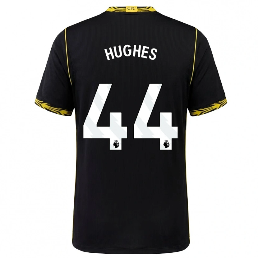Danxen Kinder Brodi Hughes #44 Schwarz Gelb Auswärtstrikot Trikot 2026/27 T-Shirt Österreich