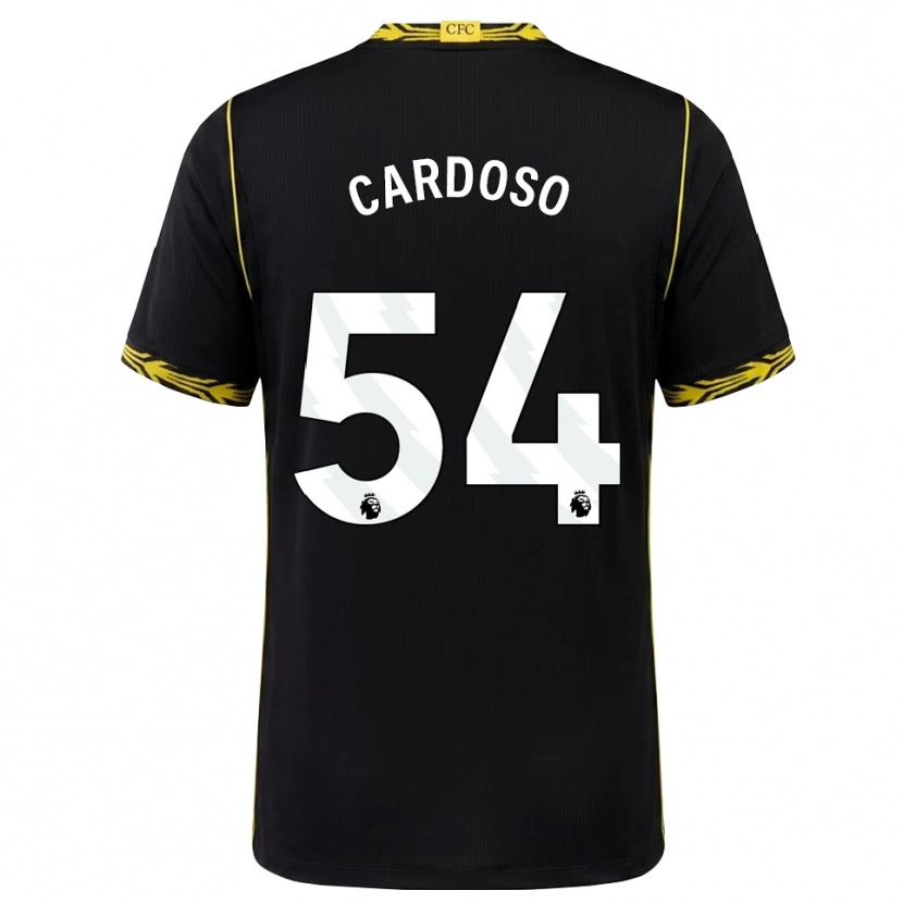 Danxen Kinder Leo Cardoso #54 Schwarz Gelb Auswärtstrikot Trikot 2026/27 T-Shirt Österreich