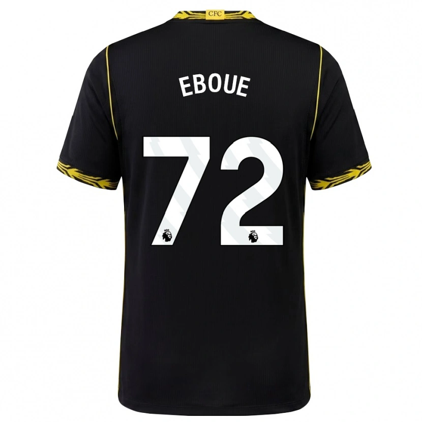 Danxen Kinder Mathis Eboué #72 Schwarz Gelb Auswärtstrikot Trikot 2026/27 T-Shirt Österreich