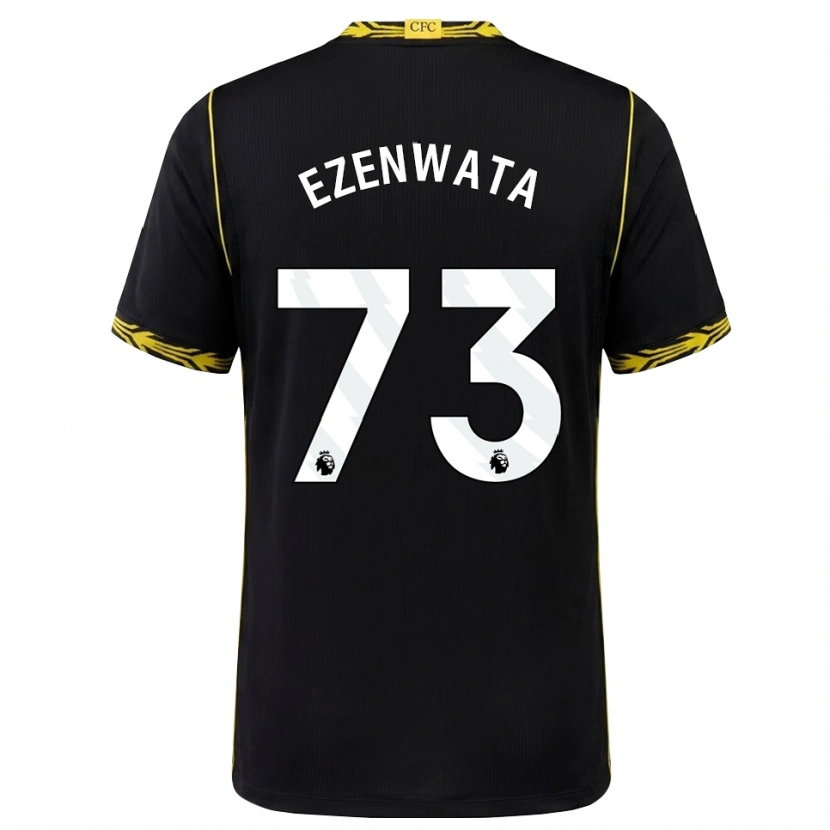 Danxen Kinder Chizaram Ezenwata #73 Schwarz Gelb Auswärtstrikot Trikot 2026/27 T-Shirt Österreich