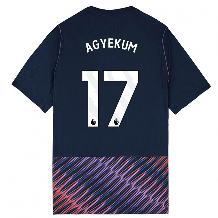 Danxen Kinder Ezra Agyekum #17 Königlich Blau Weiß Auswärtstrikot Trikot 2026/27 T-Shirt Österreich