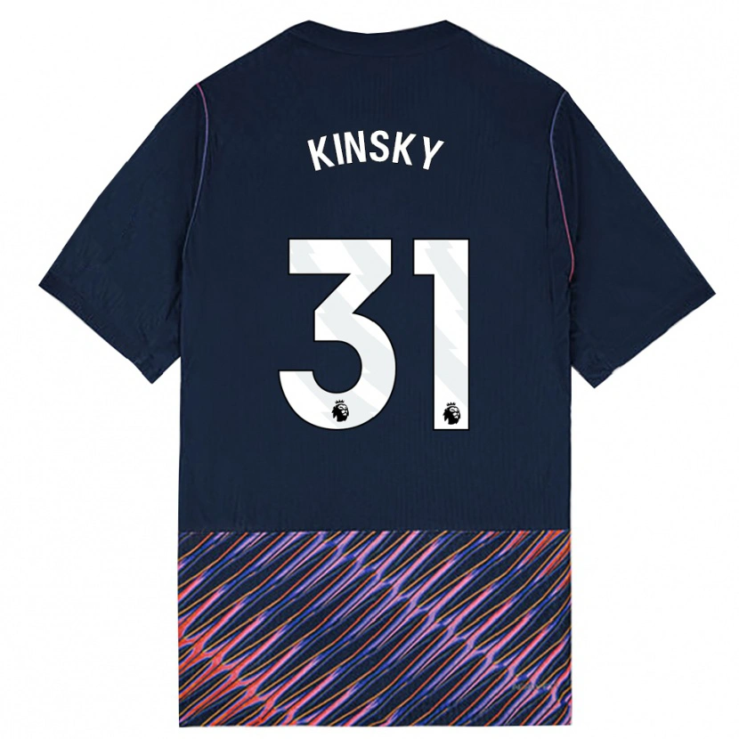 Danxen Kinder Antonín Kinský #31 Königlich Blau Weiß Auswärtstrikot Trikot 2026/27 T-Shirt Österreich