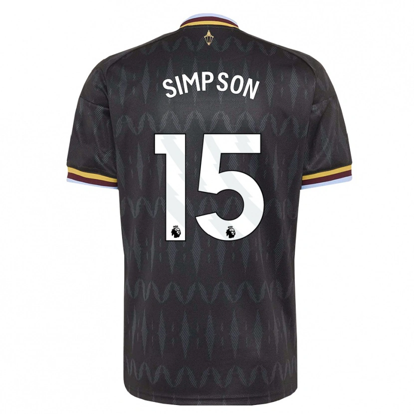Danxen Kinder Ewan Simpson #15 Kornblumenblau Schwarz Gelb Auswärtstrikot Trikot 2026/27 T-Shirt Österreich