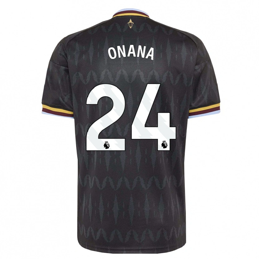 Danxen Kinder Amadou Onana #24 Kornblumenblau Schwarz Gelb Auswärtstrikot Trikot 2026/27 T-Shirt Österreich