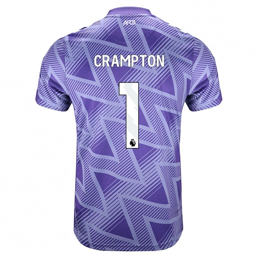 Danxen Kinder Kai Crampton #1 Blassesviolett Rot Weiß Auswärtstrikot Trikot 2026/27 T-Shirt Österreich