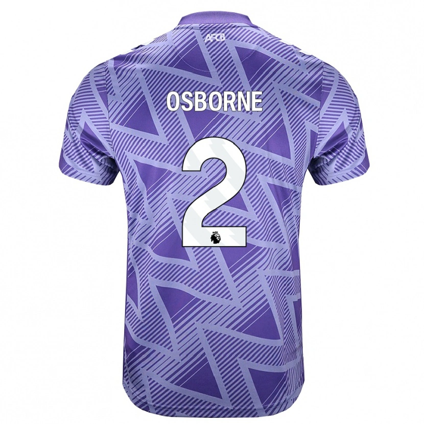 Danxen Kinder Charlie Osborne #2 Blassesviolett Rot Weiß Auswärtstrikot Trikot 2026/27 T-Shirt Österreich