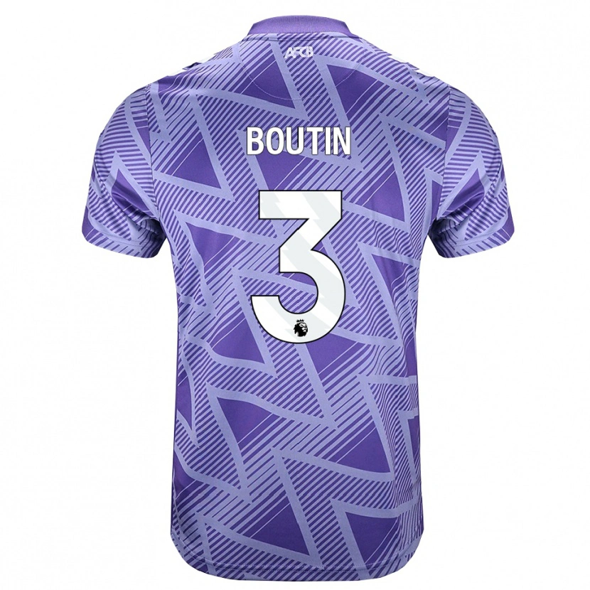 Danxen Kinder Noa Boutin #3 Blassesviolett Rot Weiß Auswärtstrikot Trikot 2026/27 T-Shirt Österreich
