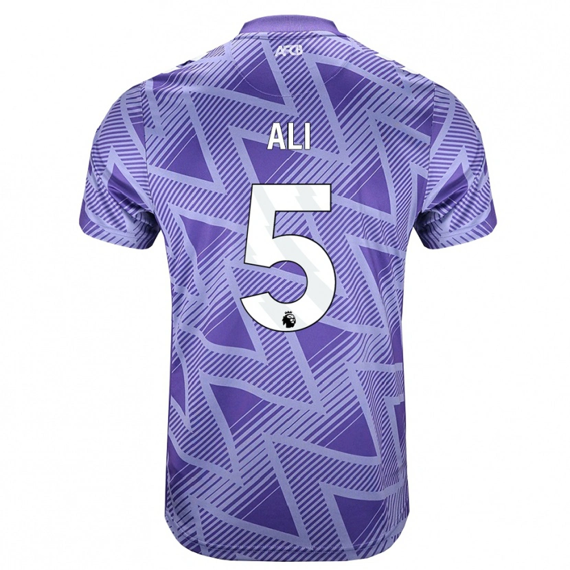 Danxen Kinder Ameer Ali #5 Blassesviolett Rot Weiß Auswärtstrikot Trikot 2026/27 T-Shirt Österreich