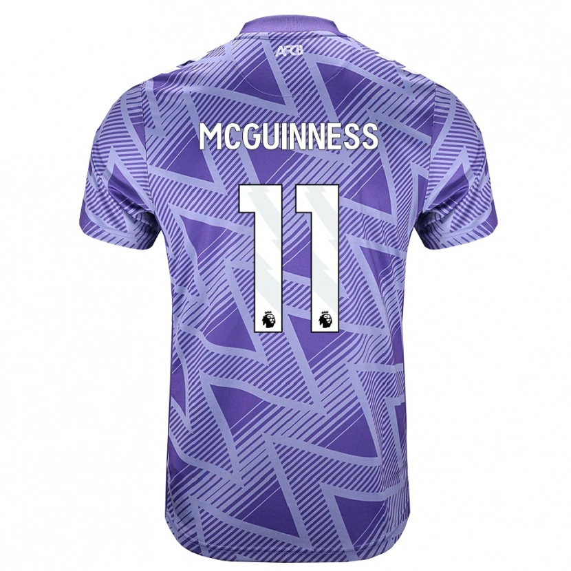 Danxen Kinder Gemma Mcguinness #11 Blassesviolett Rot Weiß Auswärtstrikot Trikot 2026/27 T-Shirt Österreich