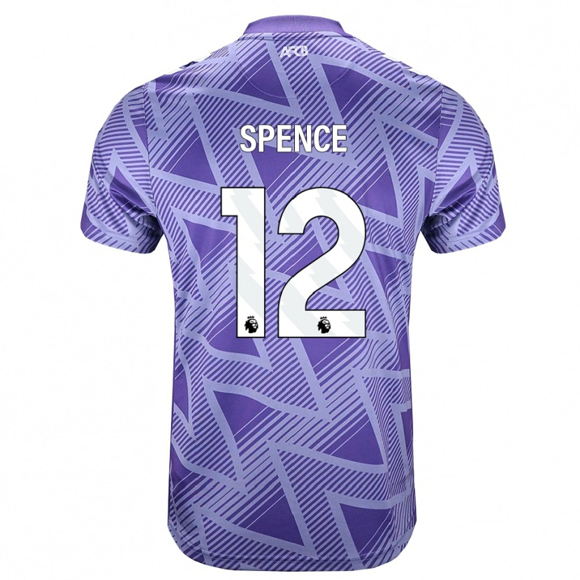 Danxen Kinder Joe Spence #12 Blassesviolett Rot Weiß Auswärtstrikot Trikot 2026/27 T-Shirt Österreich