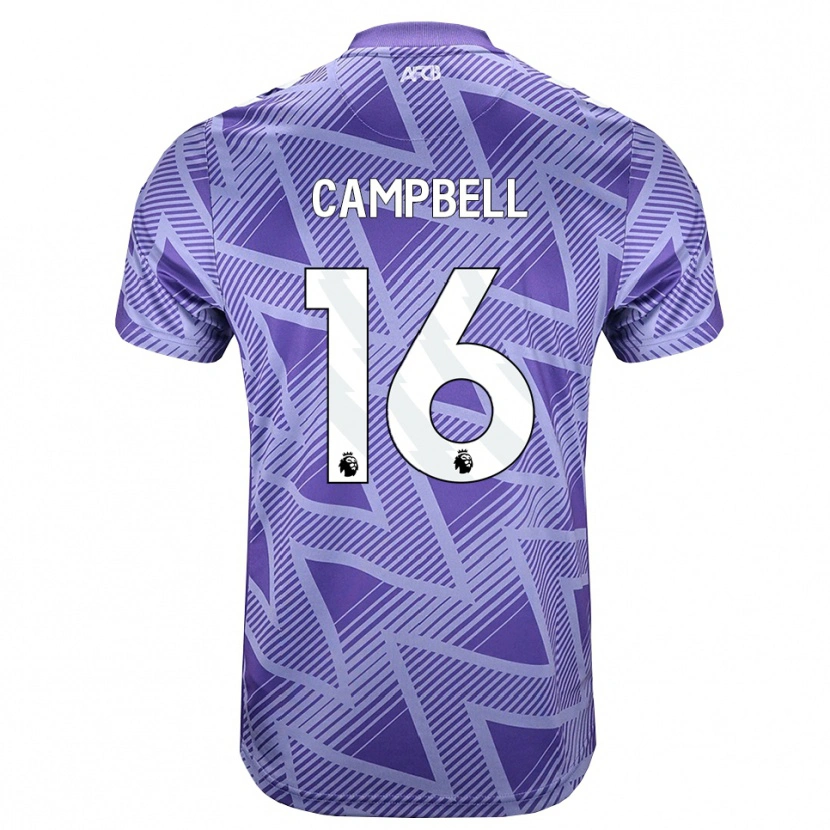 Danxen Kinder Zhaviah Campbell #16 Blassesviolett Rot Weiß Auswärtstrikot Trikot 2026/27 T-Shirt Österreich