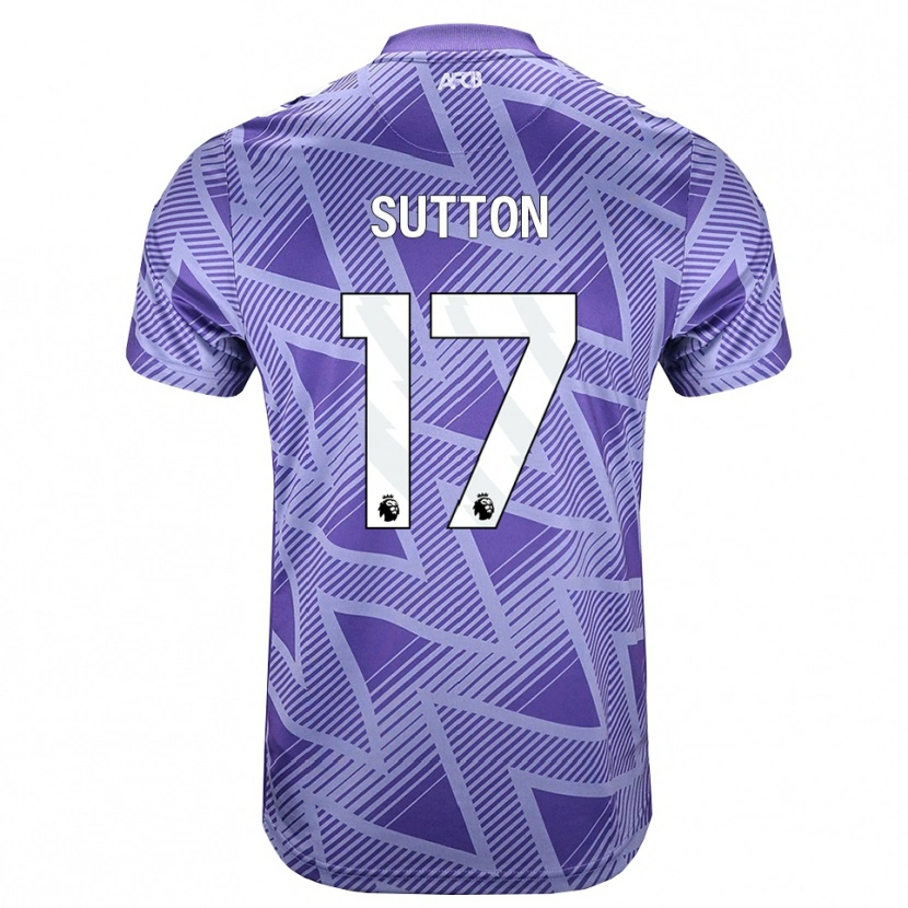 Danxen Kinder Zach Sutton #17 Blassesviolett Rot Weiß Auswärtstrikot Trikot 2026/27 T-Shirt Österreich