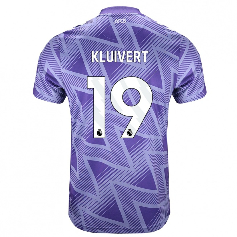 Danxen Kinder Justin Kluivert #19 Blassesviolett Rot Weiß Auswärtstrikot Trikot 2026/27 T-Shirt Österreich