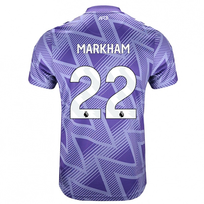 Danxen Kinder Jenna Markham #22 Blassesviolett Rot Weiß Auswärtstrikot Trikot 2026/27 T-Shirt Österreich