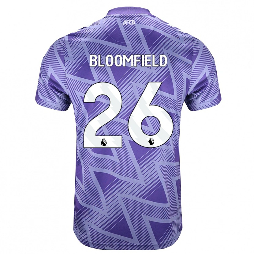 Danxen Kinder Erin Bloomfield #26 Blassesviolett Rot Weiß Auswärtstrikot Trikot 2026/27 T-Shirt Österreich