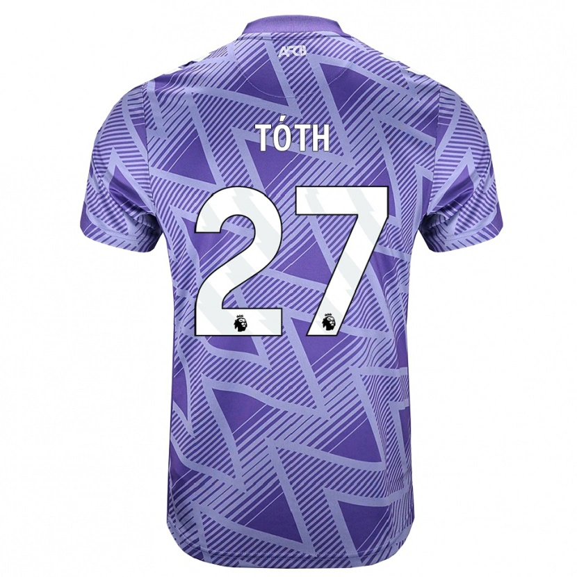 Danxen Kinder Alex Tóth #27 Blassesviolett Rot Weiß Auswärtstrikot Trikot 2026/27 T-Shirt Österreich