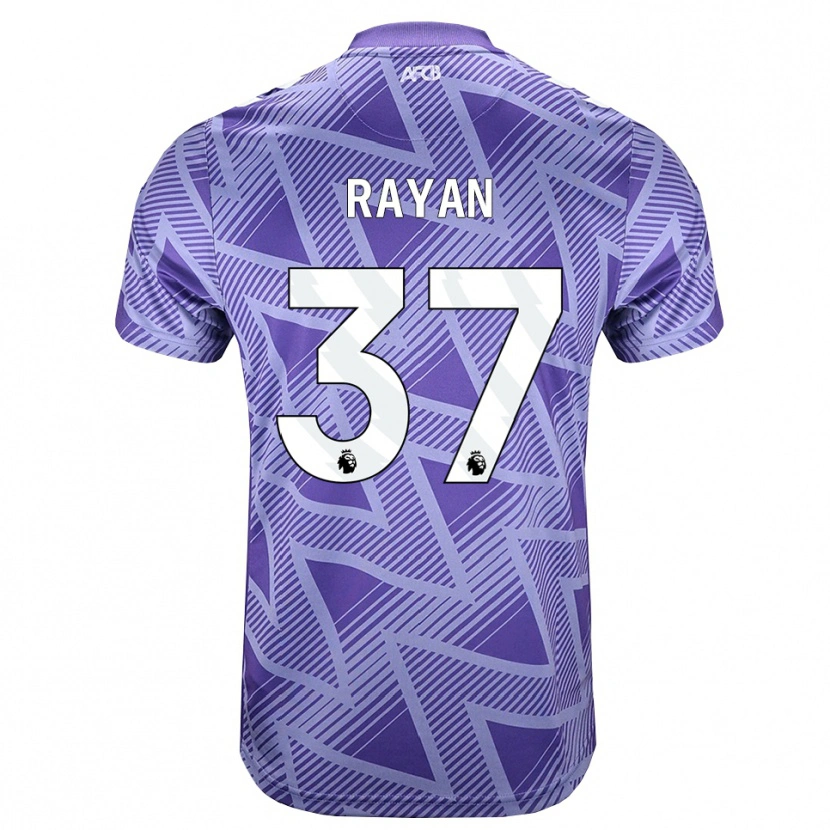 Danxen Kinder Rayan Vitor Simplício Rocha #37 Blassesviolett Rot Weiß Auswärtstrikot Trikot 2026/27 T-Shirt Österreich