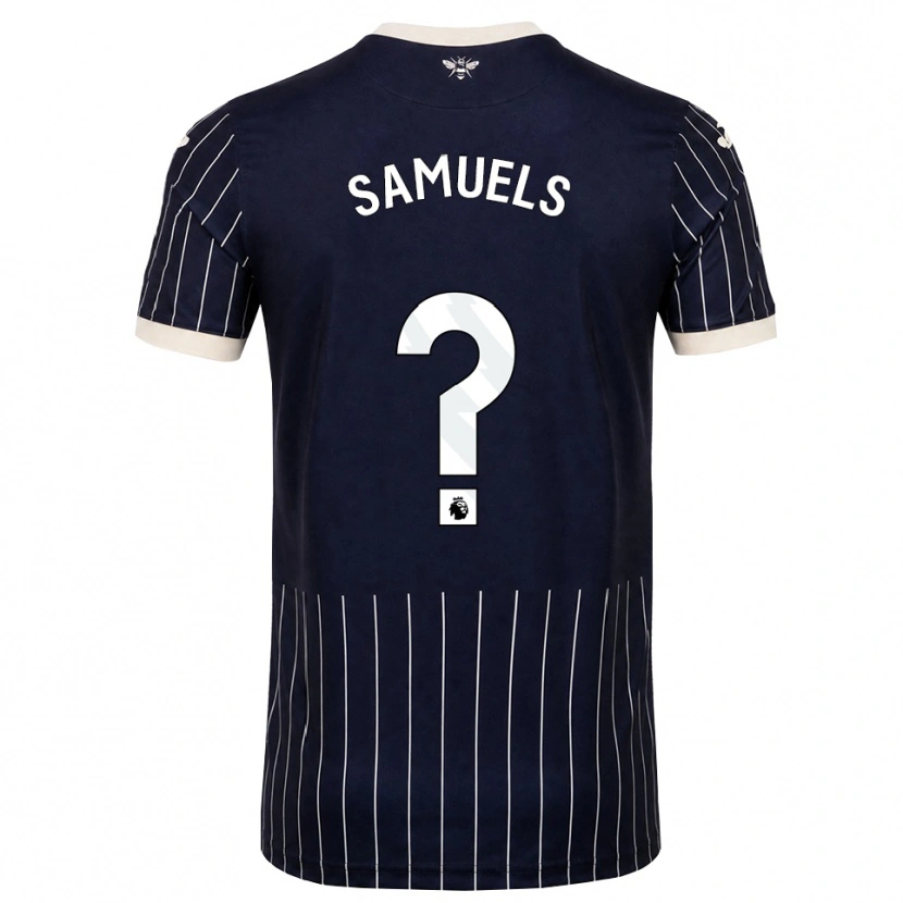 Danxen Kinder Kerron Samuels #0 Schwarz Weiß Auswärtstrikot Trikot 2026/27 T-Shirt Österreich
