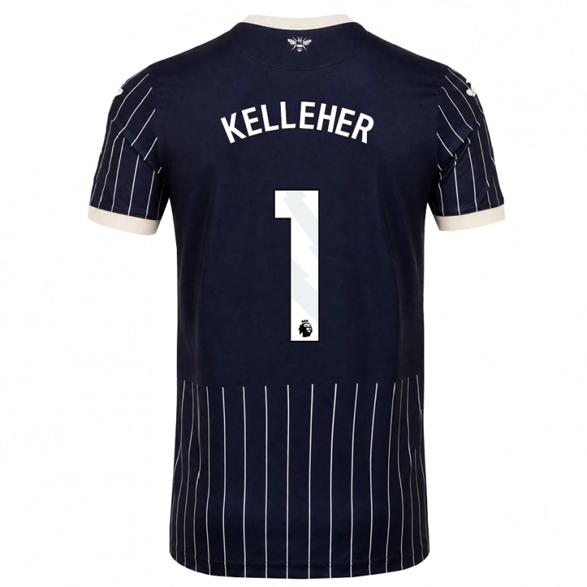 Danxen Kinder Caoimhín Kelleher #1 Schwarz Weiß Auswärtstrikot Trikot 2026/27 T-Shirt Österreich