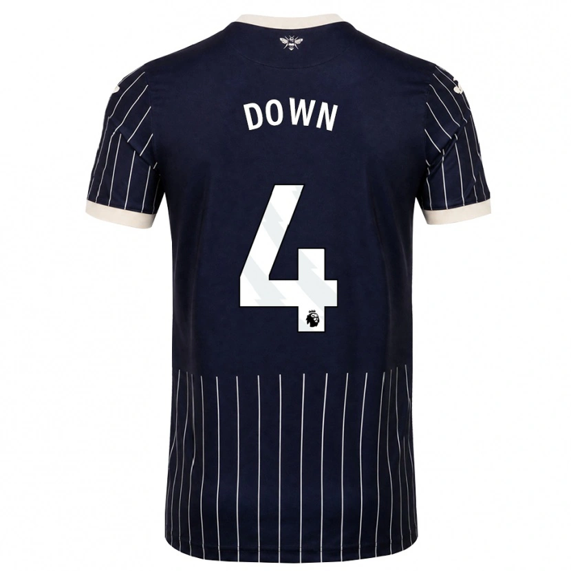 Danxen Kinder Alissa Down #4 Schwarz Weiß Auswärtstrikot Trikot 2026/27 T-Shirt Österreich