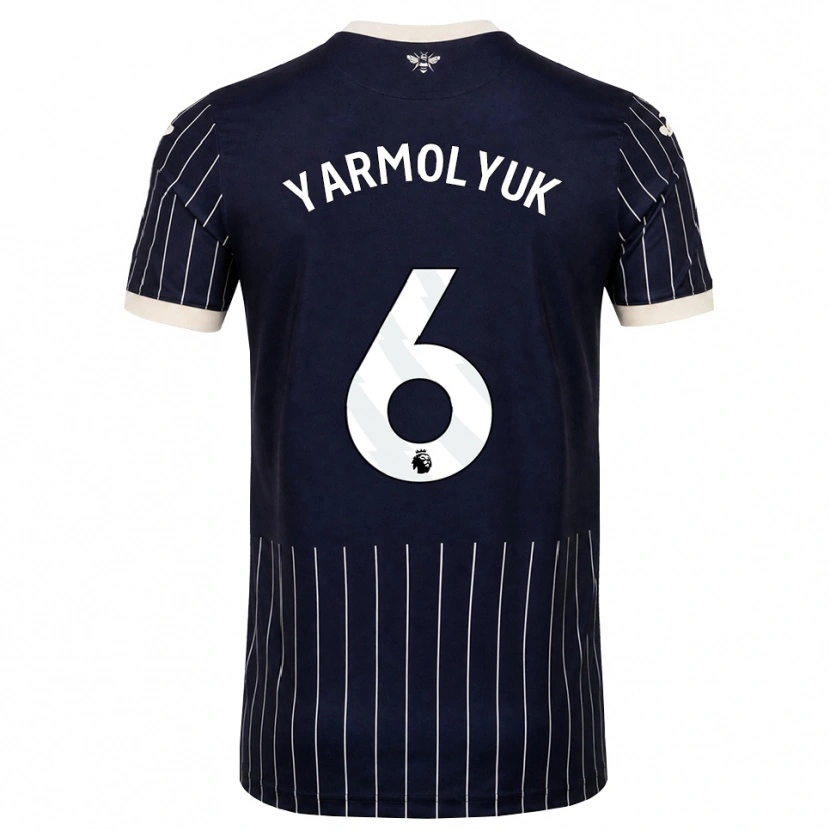 Danxen Kinder Yegor Yarmolyuk #6 Schwarz Weiß Auswärtstrikot Trikot 2026/27 T-Shirt Österreich