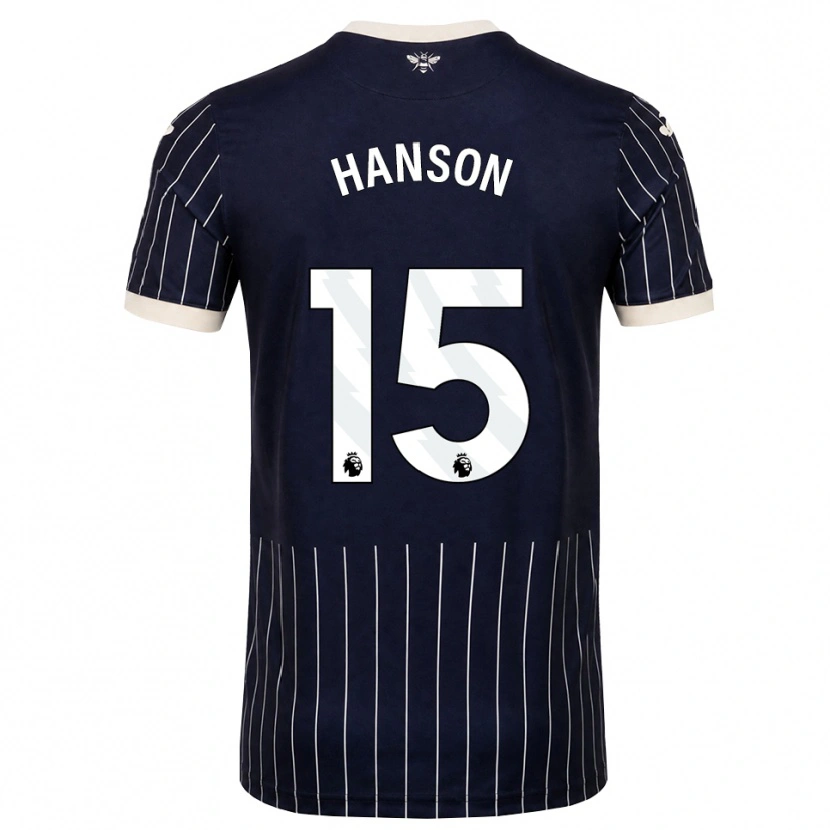 Danxen Kinder Jacob Hanson #15 Schwarz Weiß Auswärtstrikot Trikot 2026/27 T-Shirt Österreich