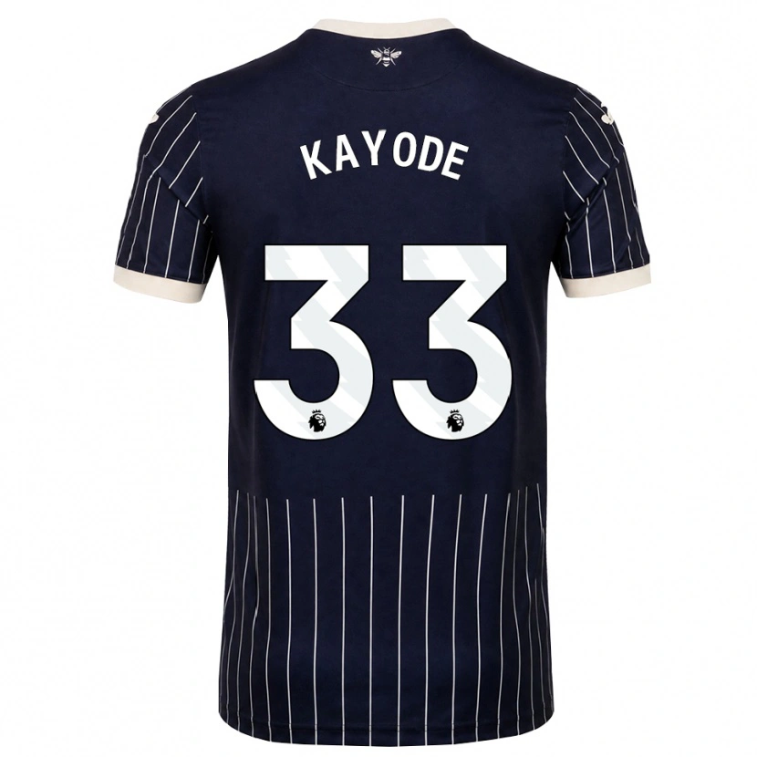 Danxen Kinder Michael Kayode #33 Schwarz Weiß Auswärtstrikot Trikot 2026/27 T-Shirt Österreich