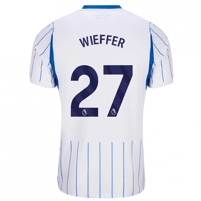 Danxen Kinder Mats Wieffer #27 Himmelblau Weiß Auswärtstrikot Trikot 2026/27 T-Shirt Österreich