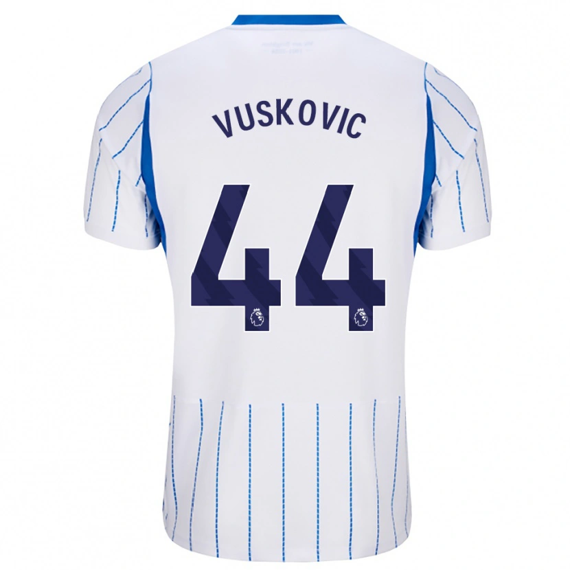 Danxen Kinder Luka Vuskovic #44 Himmelblau Weiß Auswärtstrikot Trikot 2026/27 T-Shirt Österreich