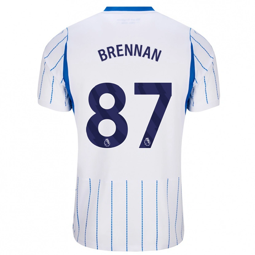 Danxen Kinder Zach Brennan #87 Himmelblau Weiß Auswärtstrikot Trikot 2026/27 T-Shirt Österreich