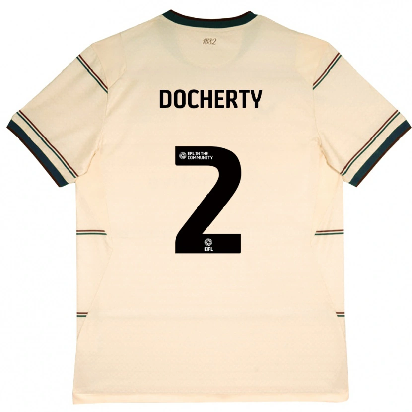Danxen Kinder Charley Docherty #2 Beige Burgund Auswärtstrikot Trikot 2026/27 T-Shirt Österreich