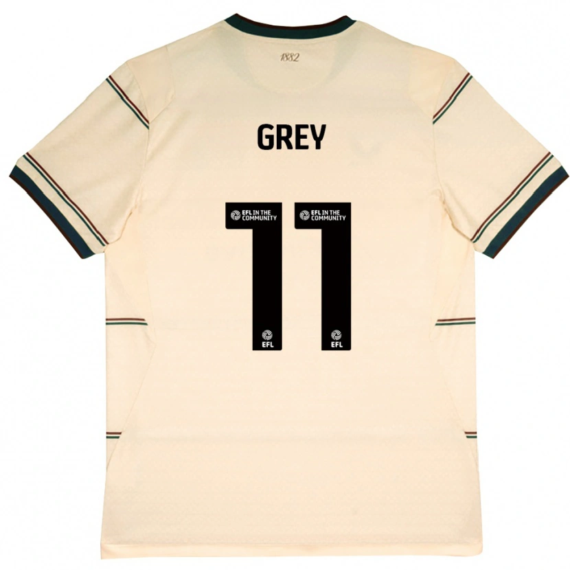 Danxen Kinder Anna Grey #11 Beige Burgund Auswärtstrikot Trikot 2026/27 T-Shirt Österreich