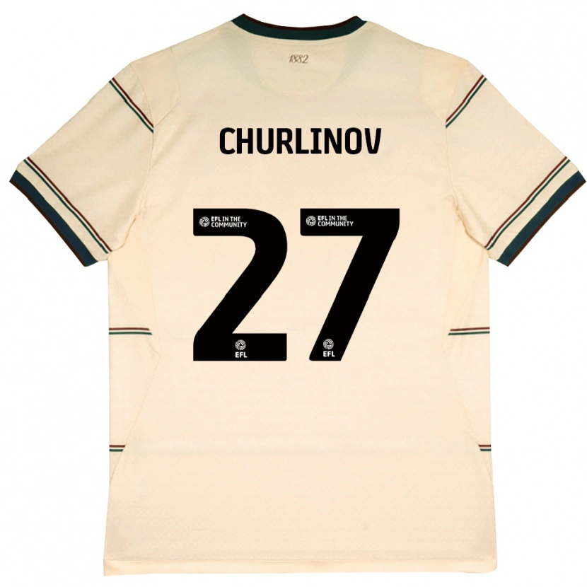 Danxen Kinder Darko Churlinov #27 Beige Burgund Auswärtstrikot Trikot 2026/27 T-Shirt Österreich