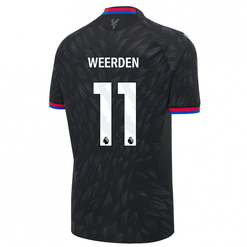 Danxen Kinder Ashleigh Weerden #11 Schwarz Blau Rot Auswärtstrikot Trikot 2026/27 T-Shirt Österreich
