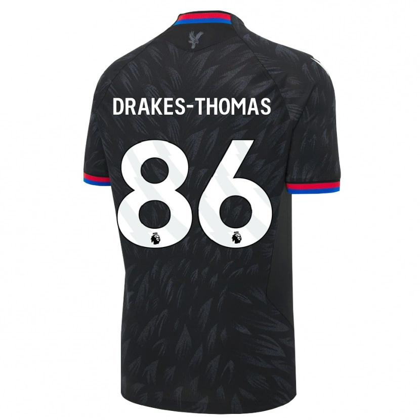 Danxen Kinder Joél Drakes-Thomas #86 Schwarz Blau Rot Auswärtstrikot Trikot 2026/27 T-Shirt Österreich